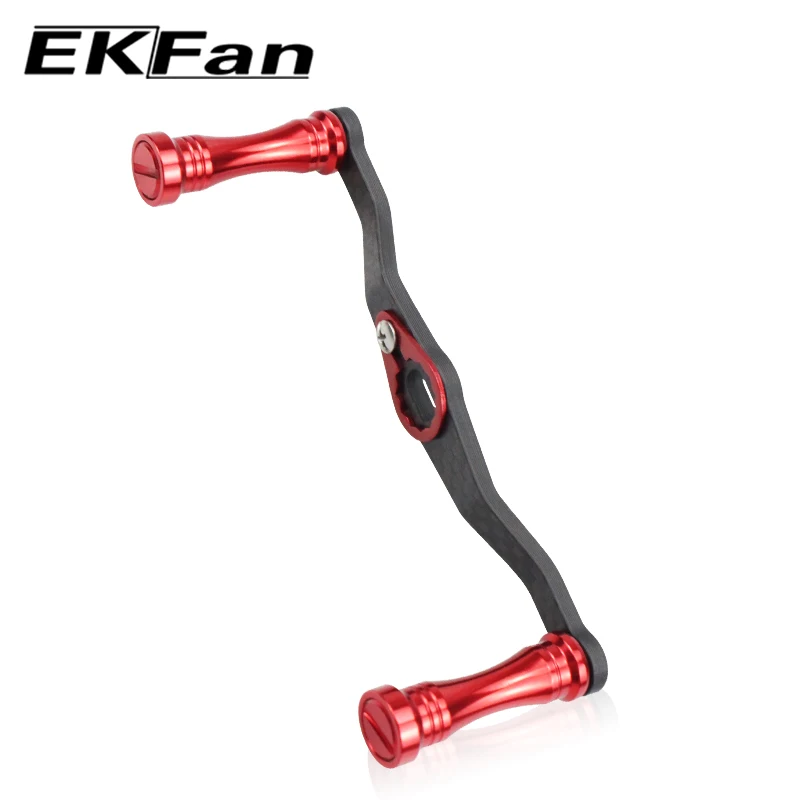 EKfan-perillas de aleación de aluminio, carrete de pesca Baitcasting, accesorio DAI & SHI de 105MM, mango de carrete de pesca de fibra de carbono - imagen 4