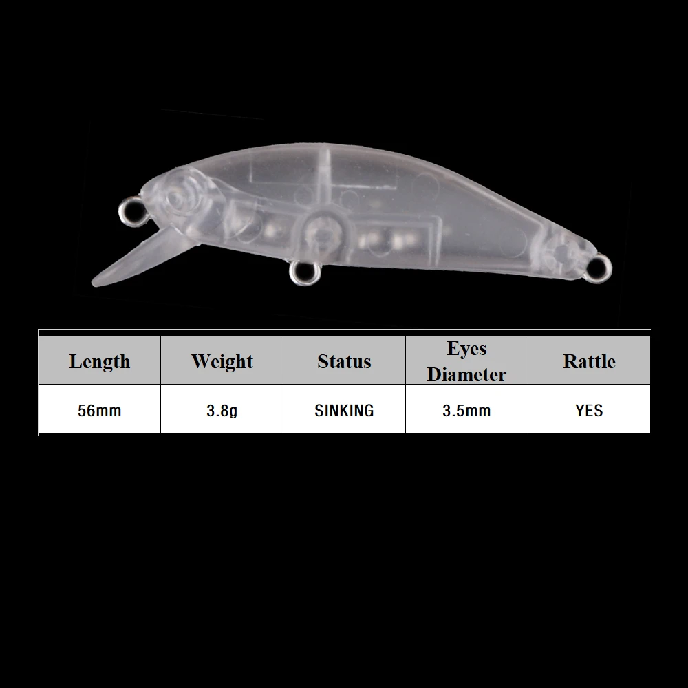 Señuelo Minnow Artificial Chan'sHuang 5,6 cm con sonajero hundido - imagen 2