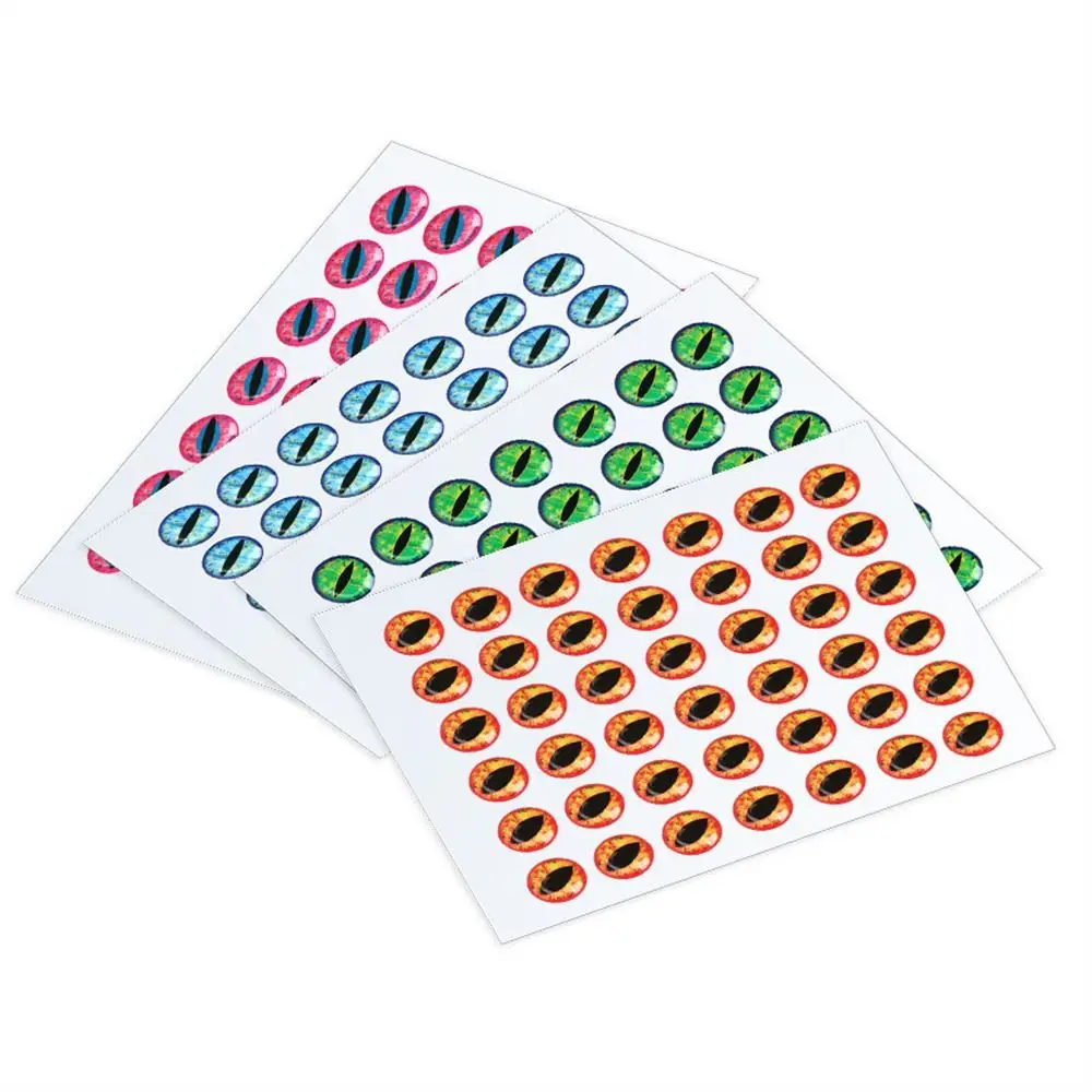 Ojos de señuelo de pesca holográficos, simulación de pesca con mosca, pececillos artificiales, aparejos de pesca de ojo DIY, 5D, 3mm, 6mm, 9mm, 12mm, 50 unidades por lote - imagen 4