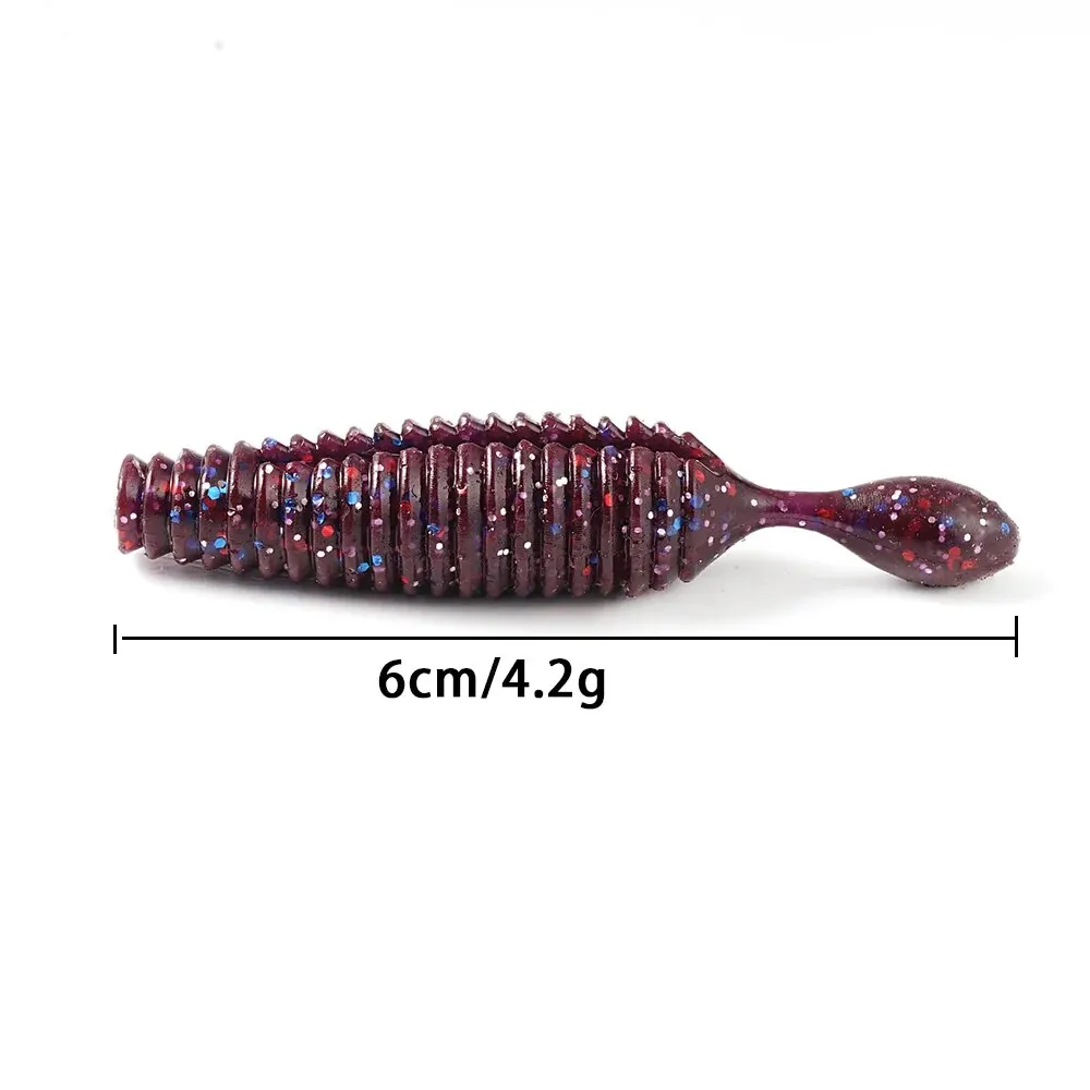 SUNMILE-cebo de palo de 6cm, 4,2g, señuelos de plástico blando pesados, cebo Artificial de gusano, señuelo de sábalo de silicona para pesca de lubina - imagen 3
