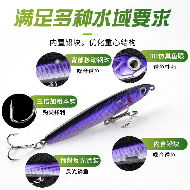 Señuelo de pesca de lápiz que se hunde, peso de 10g, 14g, 18g, 24g, aparejos de pesca, accesorios de pesca, Señuelos de agua salada, señuelo de cebo de pescado - imagen 4