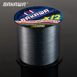 Línea de pesca trenzada de 12 hebras BAKAWA, accesorios para equipos de pesca de carpa de agua dulce de agua de mar de 300M, línea de pesca de PE duradera, nuevo