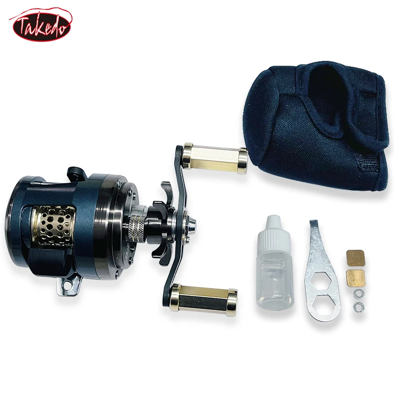 TAKEDO ST07 carrete de pesca Baitcasting de Metal carrete de tambor pesca de fundición 11 + 1 rodamientos arrastre 4KG 6,2: 1 cebo fundido Trolling Jigging - imagen 5