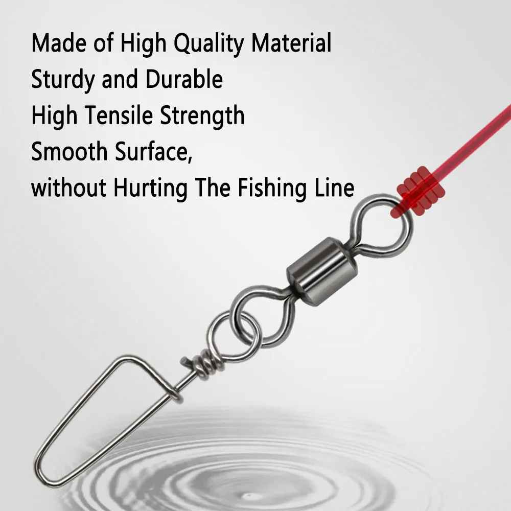 Bimoo-conector de pesca de agua salada, accesorio giratorio con cierre de costa para señuelo, 20 piezas - imagen 4