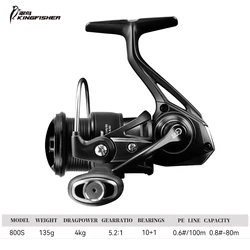 Carrete spinning ultraligero Tsurinoya Kingfisher para trucha