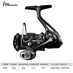 TSURINOYA Kingfisher 800S – Carrete Spinning Carbono Ultraligero 135g Trucha