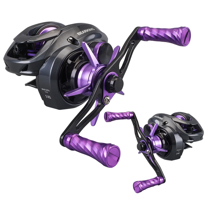 Carrete de Baitcasting Mavllos YURI-DC relación 7,1: 1 5 + 1 rodamientos marco de carbono carrete de Baitcaster 5KG luz de fuerza de freno carretes de fundición BFS - imagen 3