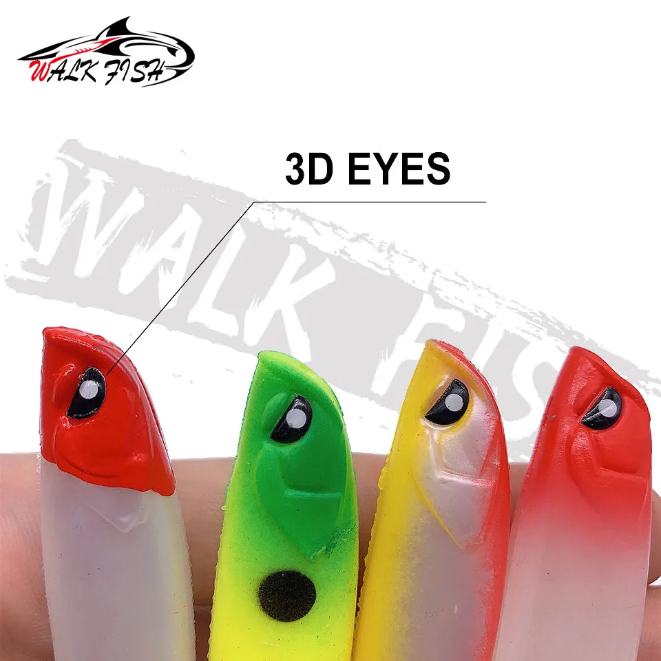WALK FISH-Señuelos de Pesca Wobbler, cebo blando de 10g y 12cm, Swimbaits de Japón Shad, cebo Artificial, cabeza de plantilla, pesca con mosca, goma de silicona - imagen 3