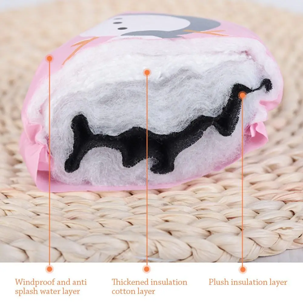 Guantes de esquí gruesos y cálidos para niños, manoplas impermeables antideslizantes con dibujos animados, bonitos guantes deportivos de invierno para niños y niñas de 5 a 8 años - imagen 4