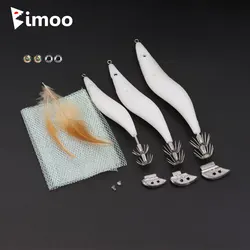 Señuelos Jig para calamar: kit con plantilla en blanco y ojos de pez