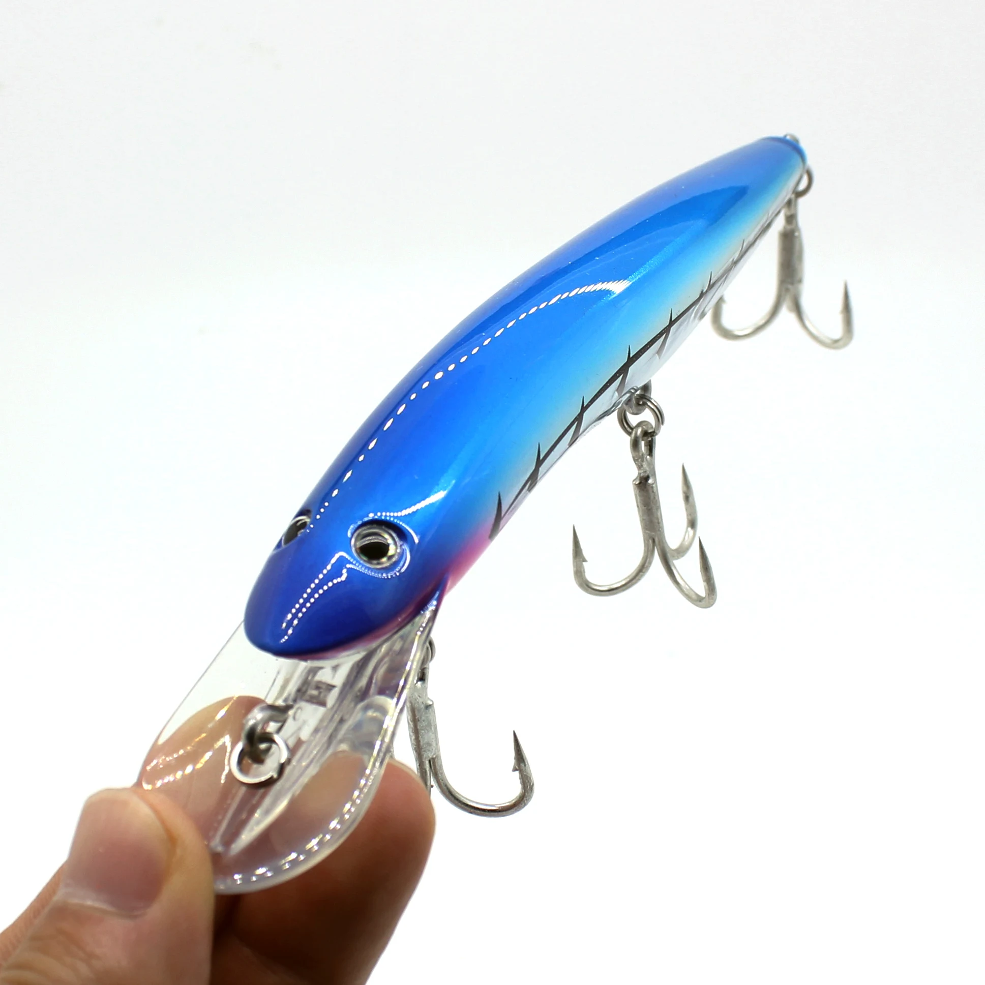 AOCLU flotante Minnow grande 125mm 26g cebo duro Jerkbait sonajero 1 pieza de alambre para barco de aguas profundas señuelo de roca 4X anzuelos triples calidad japonesa - imagen 5