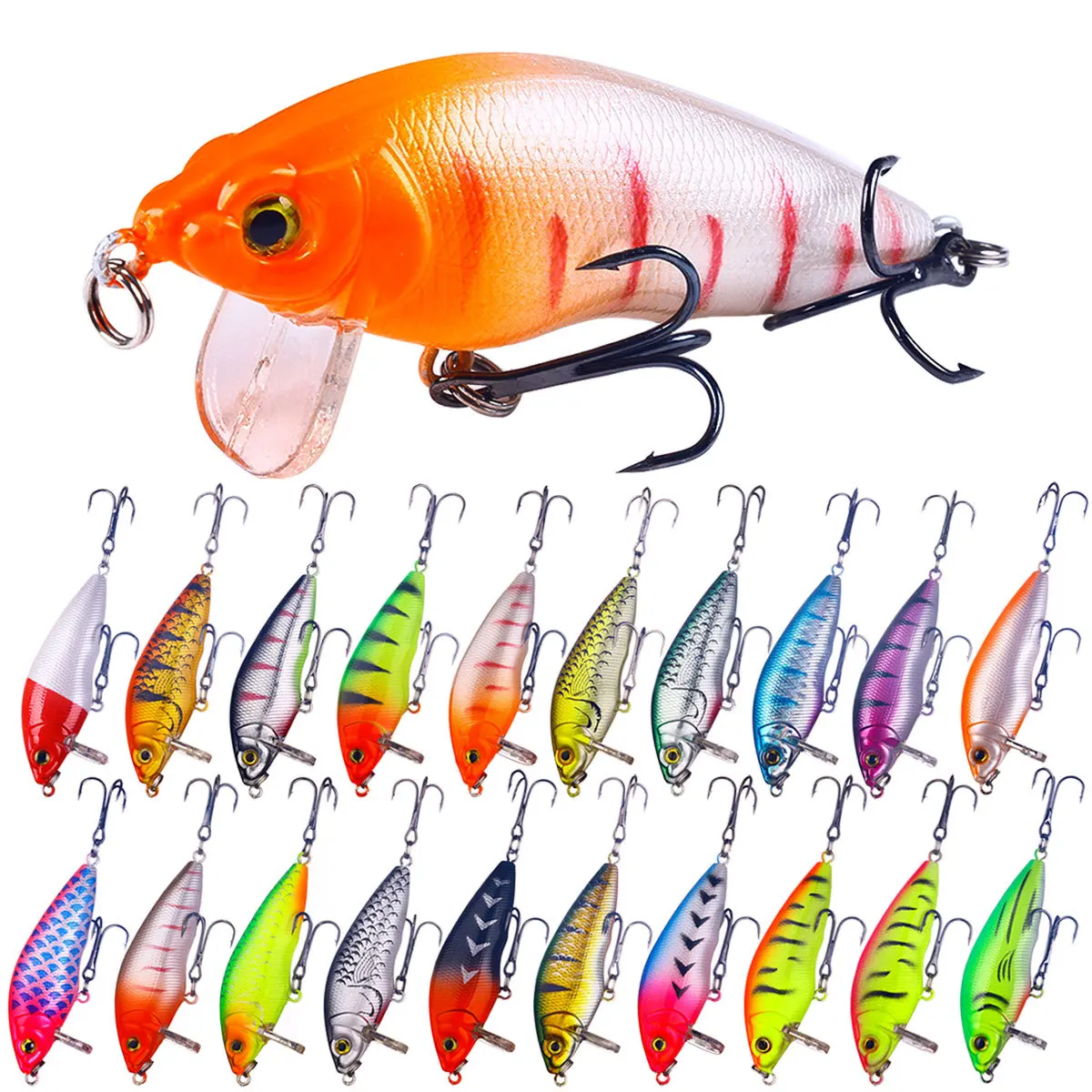 70mm 8.4g Wobblers Minnow Crankbait Simulation Fishing Lure Jerkbait Artificial Hard Bait Bass Carp Walleye Pesca Fishing Tackle - imagen 2