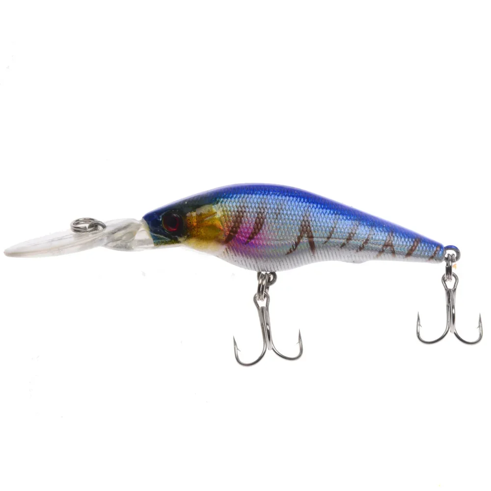 LEOSPORT-cebos duros para pececillos, anzuelos triples de ojos 3D, Crankbait, Wobblers, aparejos de pesca, 1 piezas, 9,5 cm, 6,9g - imagen 5