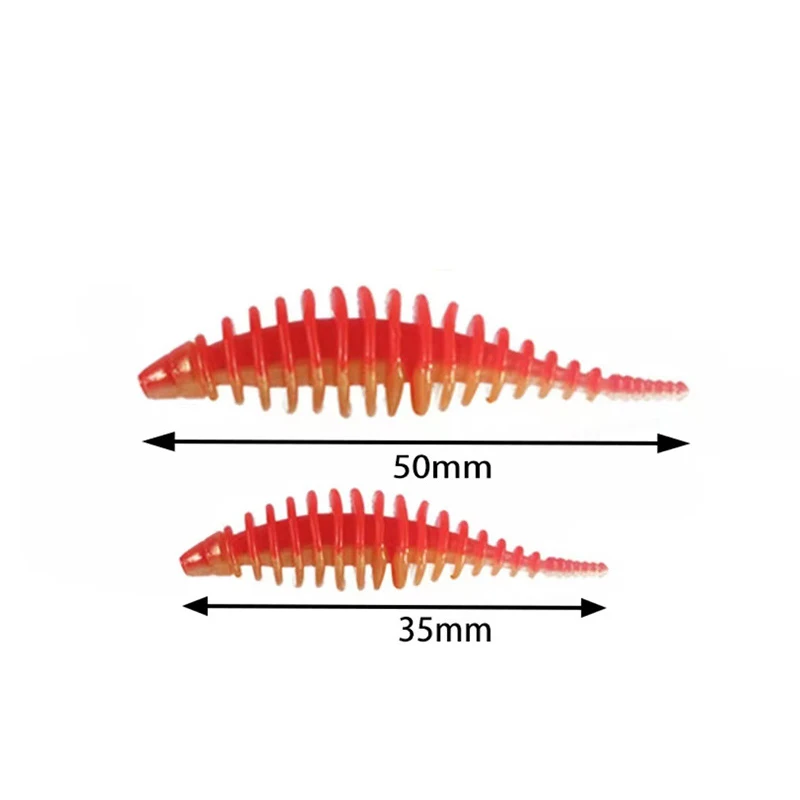 Cebos de doble Color para pesca, cebo Artificial con aguja roscada, 3,5 cm, 5cm, 15 unidades por lote - imagen 2