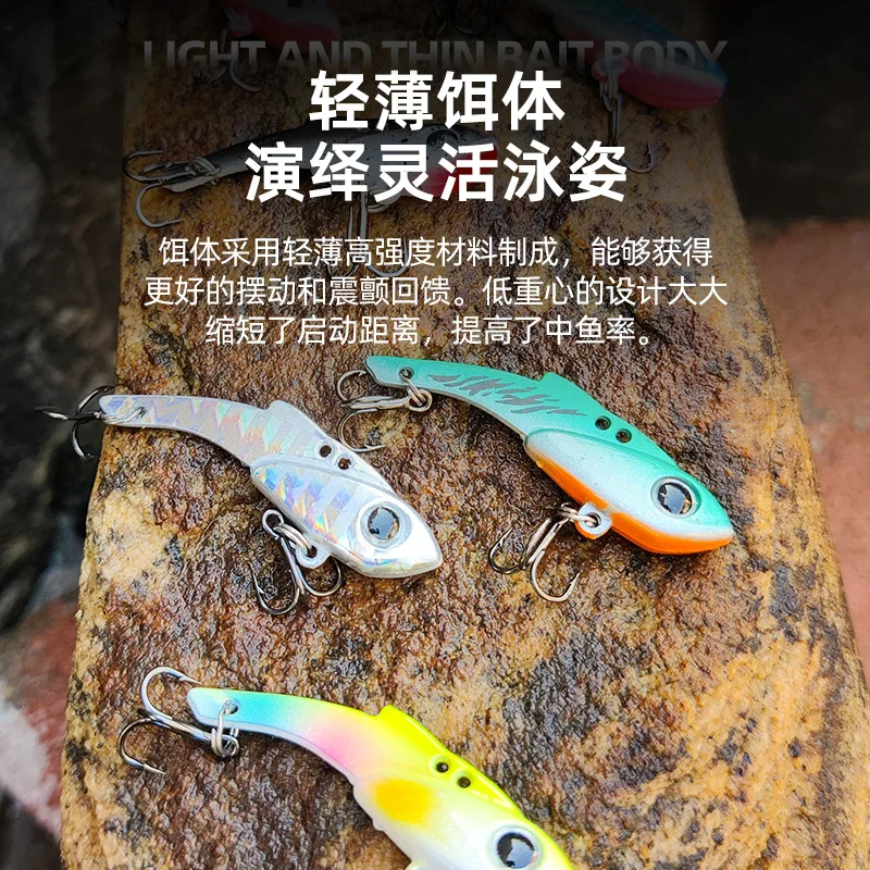 Señuelos de Pesca de Metal VIB, 3,5g, 5g, 7g, Mini cebo duro Artificial que se hunde, plantilla de trucha, lentejuelas, aparejos de Pesca temblorosos - imagen 3