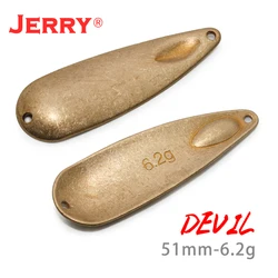 Jerry Devil Cucharas de latón para pesca deportiva sin pintar