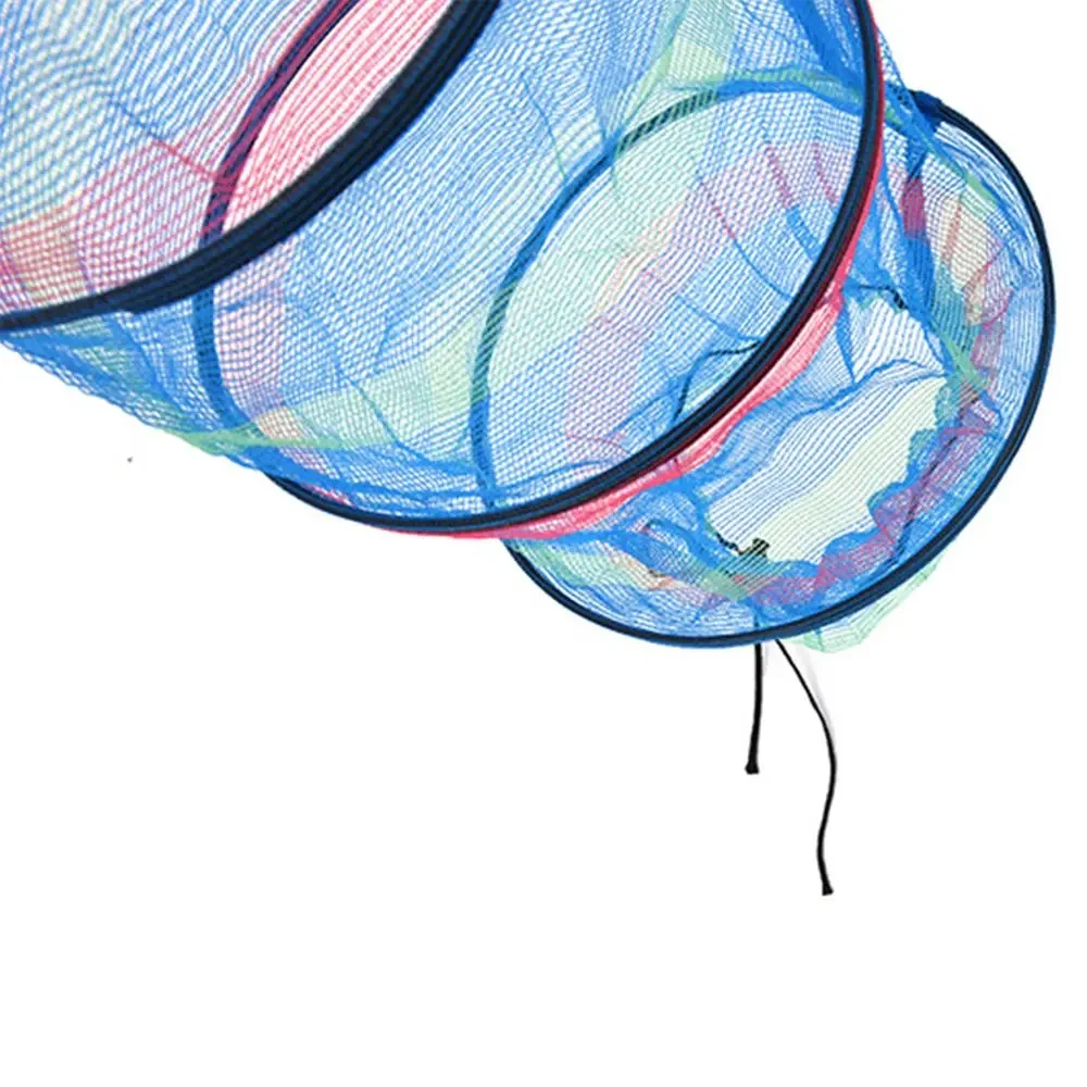 Mini cesta de pesca portátil plegable de tres capas, accesorios de protección para peces, cangrejo, langosta, camarón - imagen 2