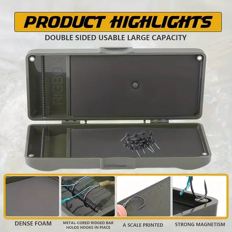 JSFUN-caja de aparejos de pesca de carpa, equipo para aparejo de pesca de carpa, accesorios de caja de aparejo Ronnie Zig, caja de almacenamiento giratoria, billetera de aparejo - imagen 5
