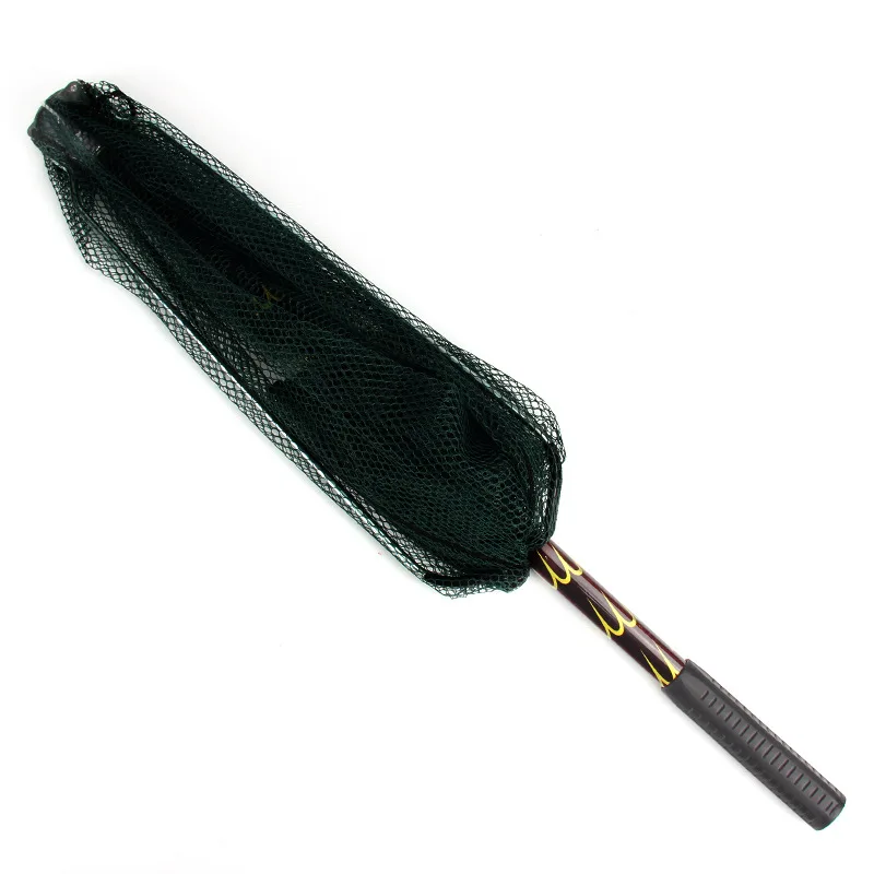 Material triangular de carbono portátil, red de pesca con mosca plegable, mango de mano de aterrizaje, aparejos de pesca, herramienta, accesorio, red de mano - imagen 2