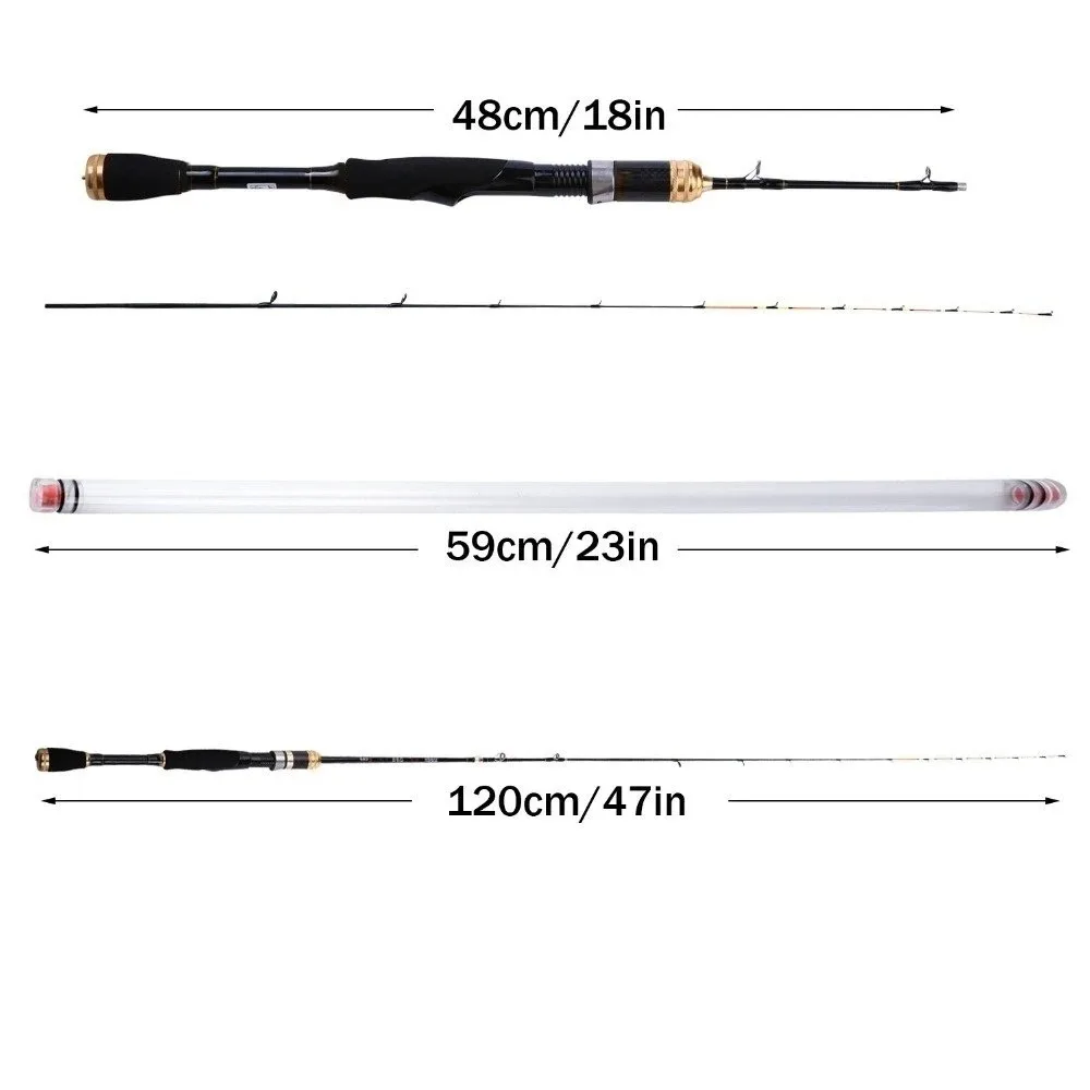 Caña de pescar de dos longitudes, 1,2 m, 1,5 m, aleación de semititanio, 0,4mm, giratoria ligeramente portátil, herramientas de cañas de pescar en hielo, carpa suave - imagen 4