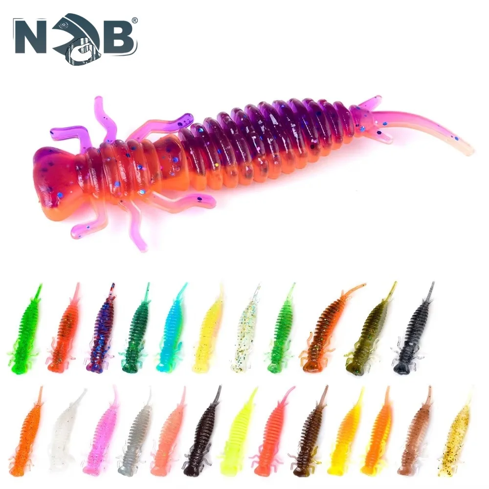 NGB 5/6, 5/7,6/8,9 cm cebo de silicona olor suave señuelo de pesca 4-10 Uds larva Jigging Shad cebo de pesca de gusanos para Wobblers de lubina