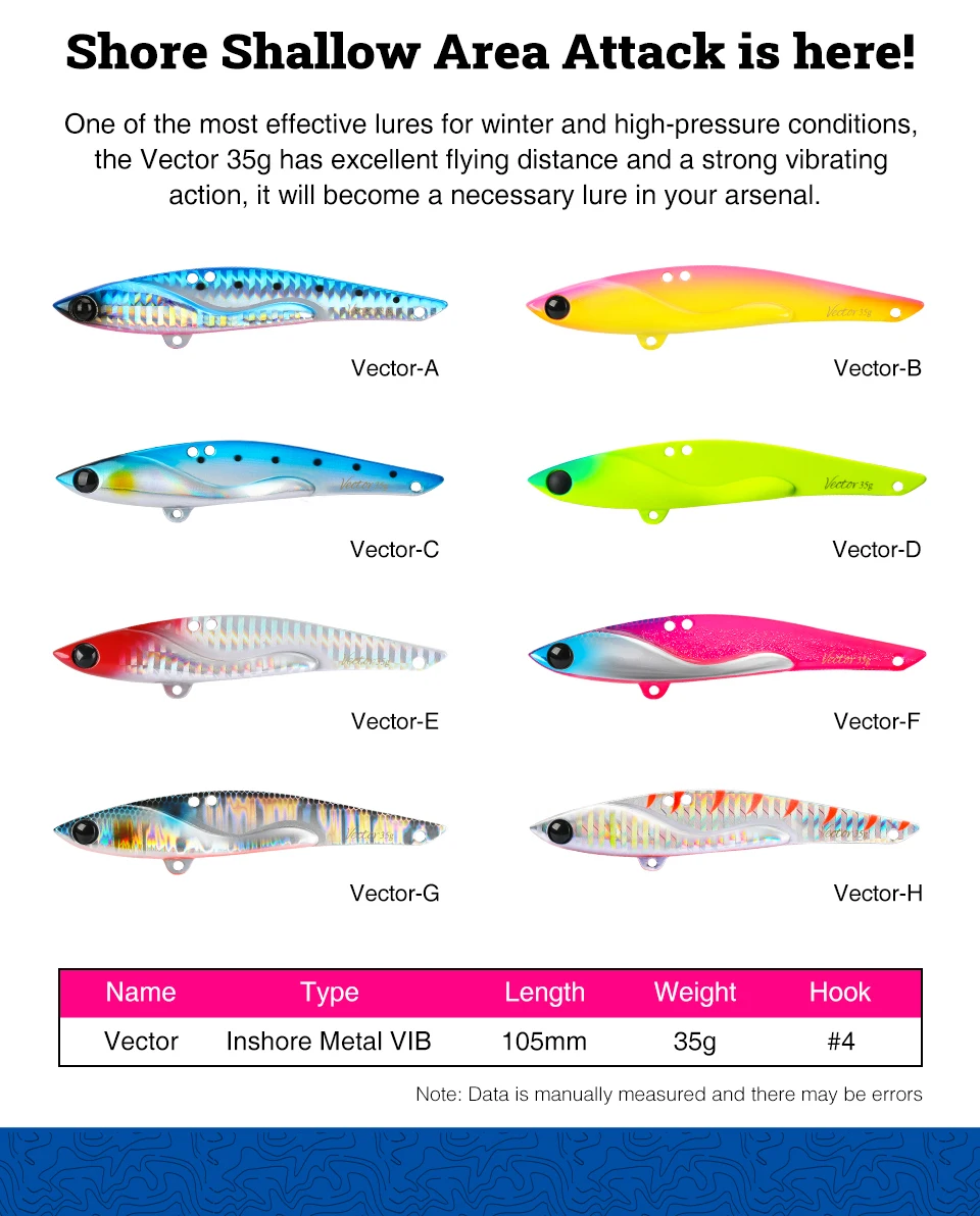 TSURINOYA-señuelo de pesca DW38-C VIB, 105mm, 35g, cebo de lubina de larga distancia, capa de natación completa, Artificial, 2 unidades por lote - imagen 3