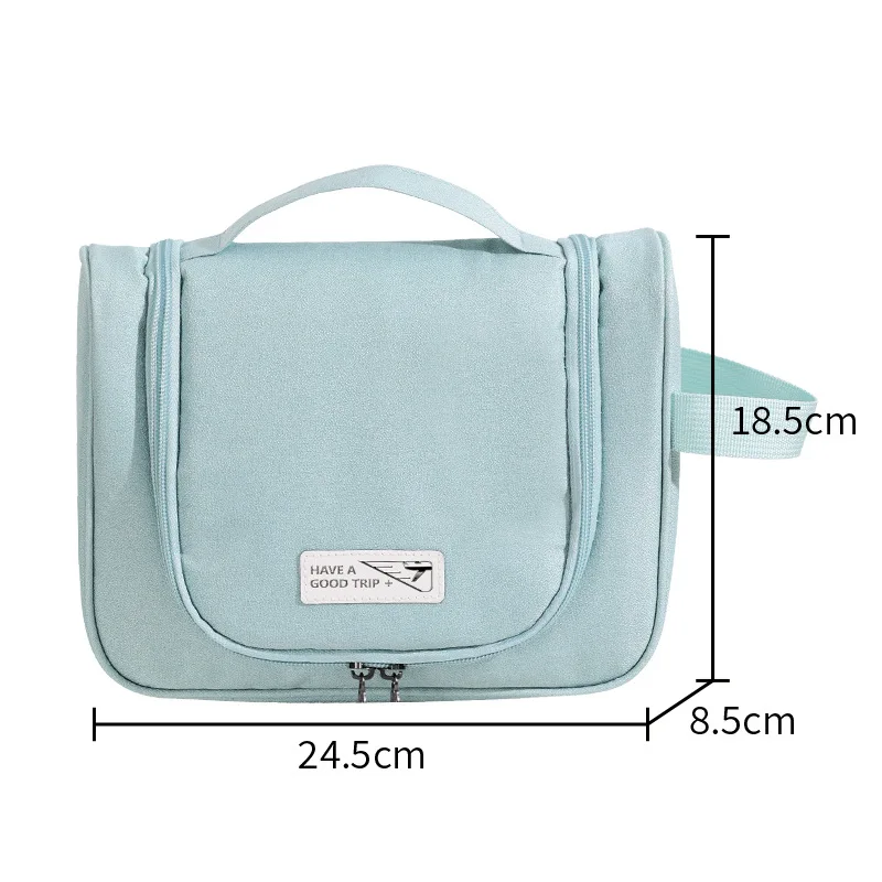 Bolsa de viaje plegable para maquillaje con gancho y forro impermeable - imagen 4