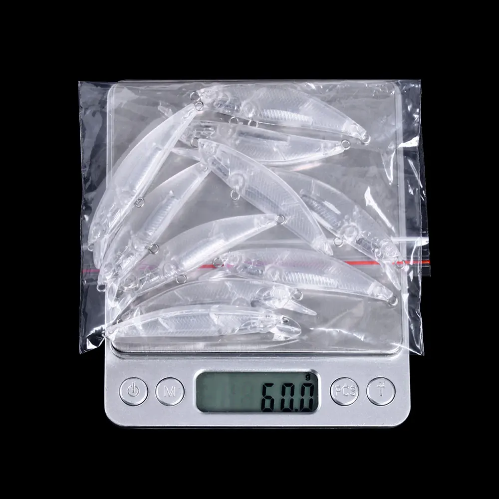 Señuelos de Pesca sin pintar, cebo duro en blanco, 20 piezas, 6,8 m, 6,5g, Minnow, Wobblers - imagen 5