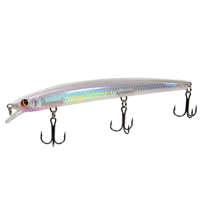 Señuelo de pesca Minnow, cebo Artificial de 13cm y 15g, Wobbler duro flotante, Crankbait, ojos 3D, trucha, Lucio, Carpa, tiro lejano - imagen 3