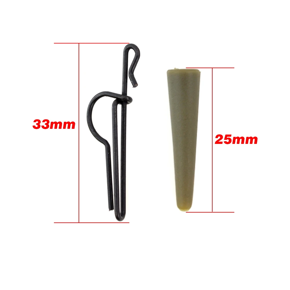 Juego de Clips de plomo de seguridad para pesca de carpa, Clips de cambio rápido, broche giratorio, aparejos de Terminal de pesca, 10 juegos - imagen 3