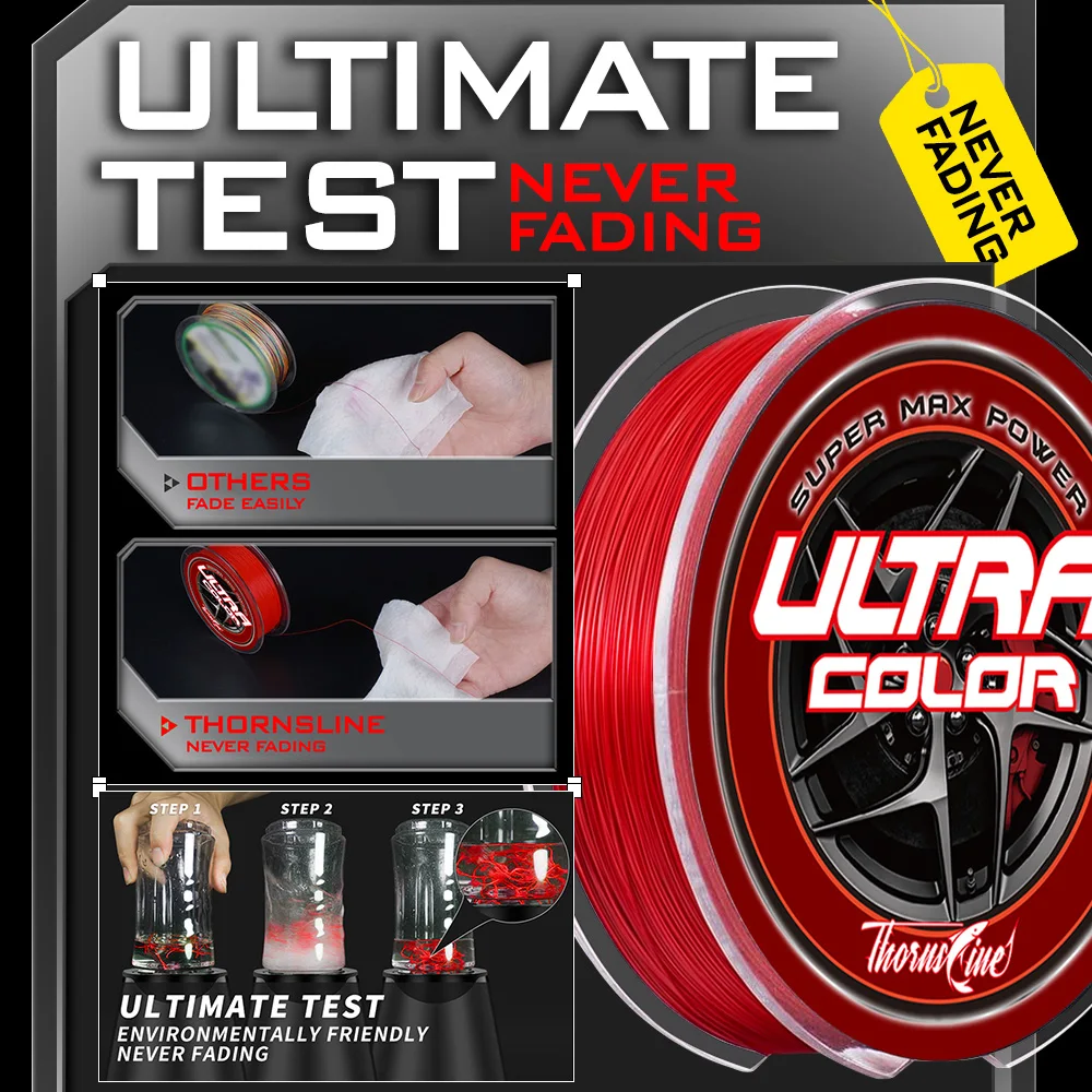 Thornsline-sedal de pesca trenzado X8, 8 hebras, nunca se decolora, alambre de PE japonés de alta calidad, multifilamento, potencia, agua salada, agua dulce - imagen 2