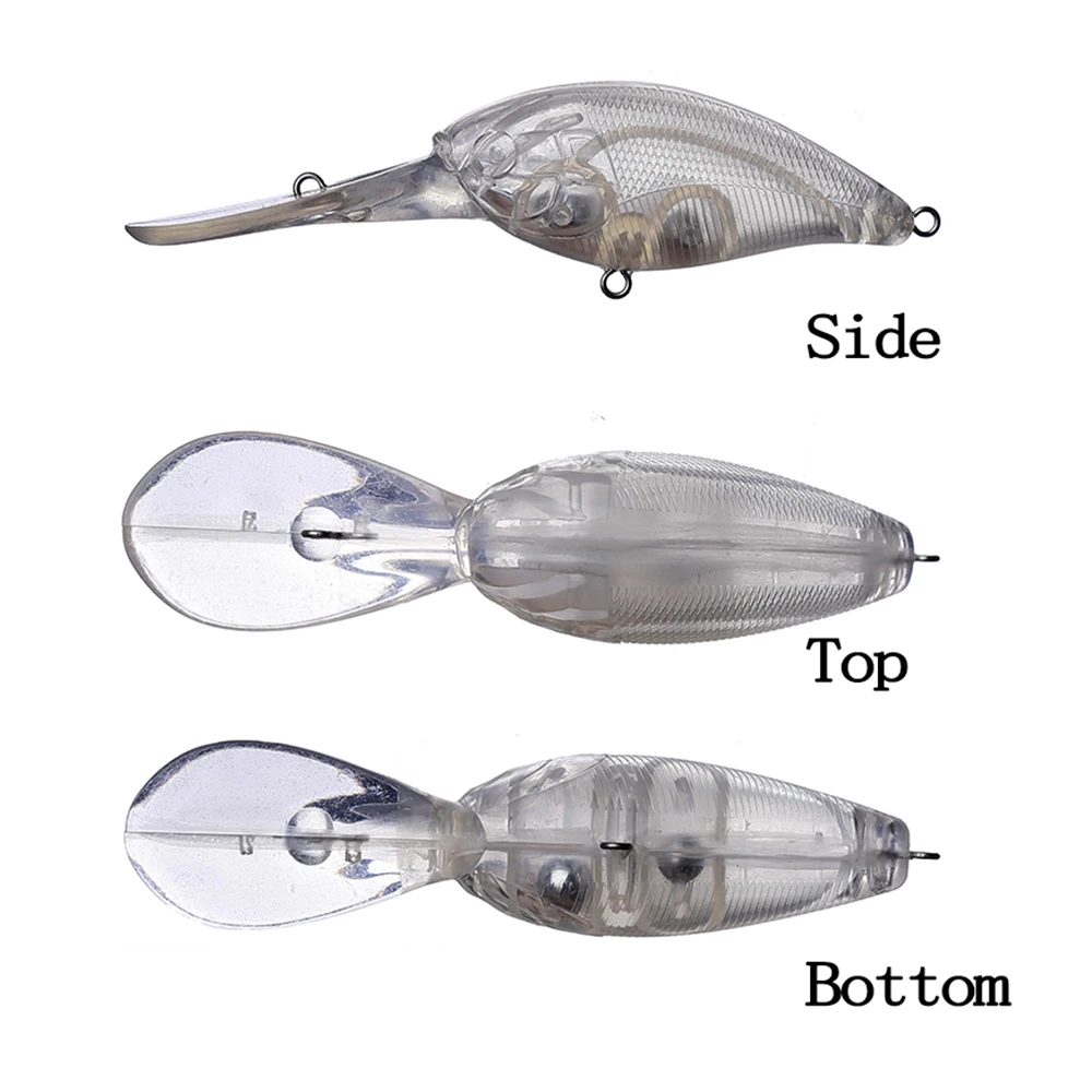 Chan'sHuang-Cebo en blanco sin pintar, 20 piezas, 100mm, 11,5g, sonajero de buceo profundo, Crankbaits, señuelo de pesca Artificial hecho a mano - imagen 4