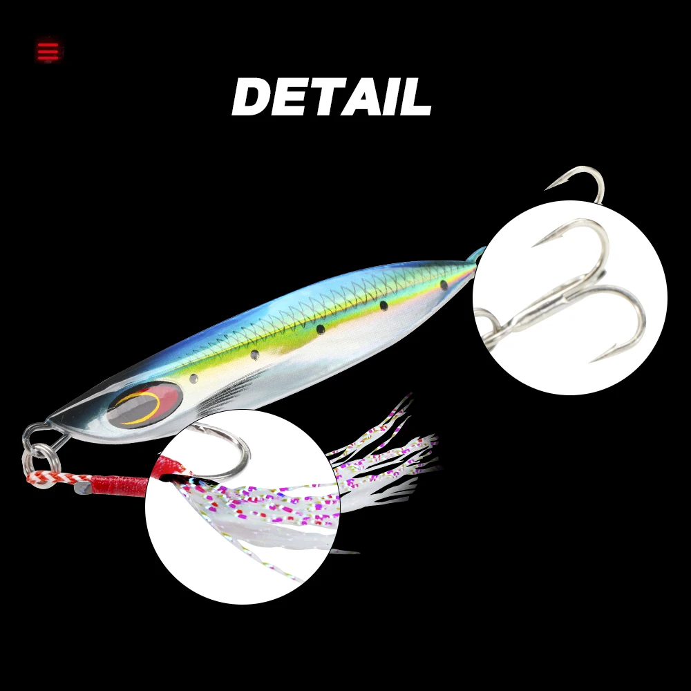 Hunthouse-señuelo de pesca con plantilla de Metal, cuchara, cebo duro de hundimiento lento, 65mm, 20g, fundición de jigging para Lucio de agua salada, aparejos de pesca de trucha - imagen 5
