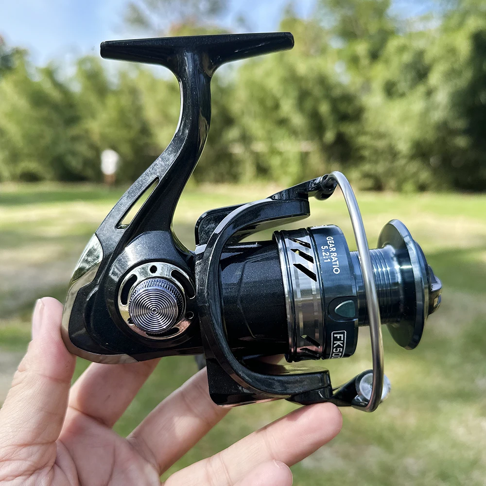 Carrete de pesca duradero, carrete de Metal, rueda giratoria, arrastre máximo de 12kg, mano intercambiable izquierda/derecha 2000/3000/4000/5000/6000/7000 - imagen 2