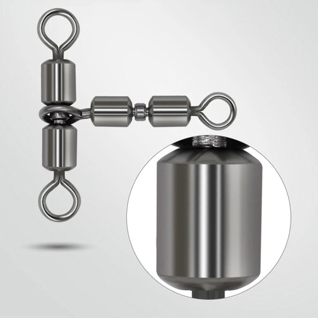 FishTrip 15-30 Uds. Giratorio de línea cruzada giratorio de 3 vías giratorio en T de alta resistencia para evitar giros y enredos - imagen 4