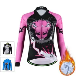 Maillot térmico mujer de forro polar manga larga para MTB invierno