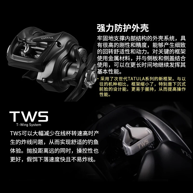 2025 nuevo carrete de pesca Daiwa TATULA TW 200 Baitcasting 7,1: 1 relación de alta velocidad carrete de pesca resistente al agua salada para pesca con señuelo de Lucio - imagen 4