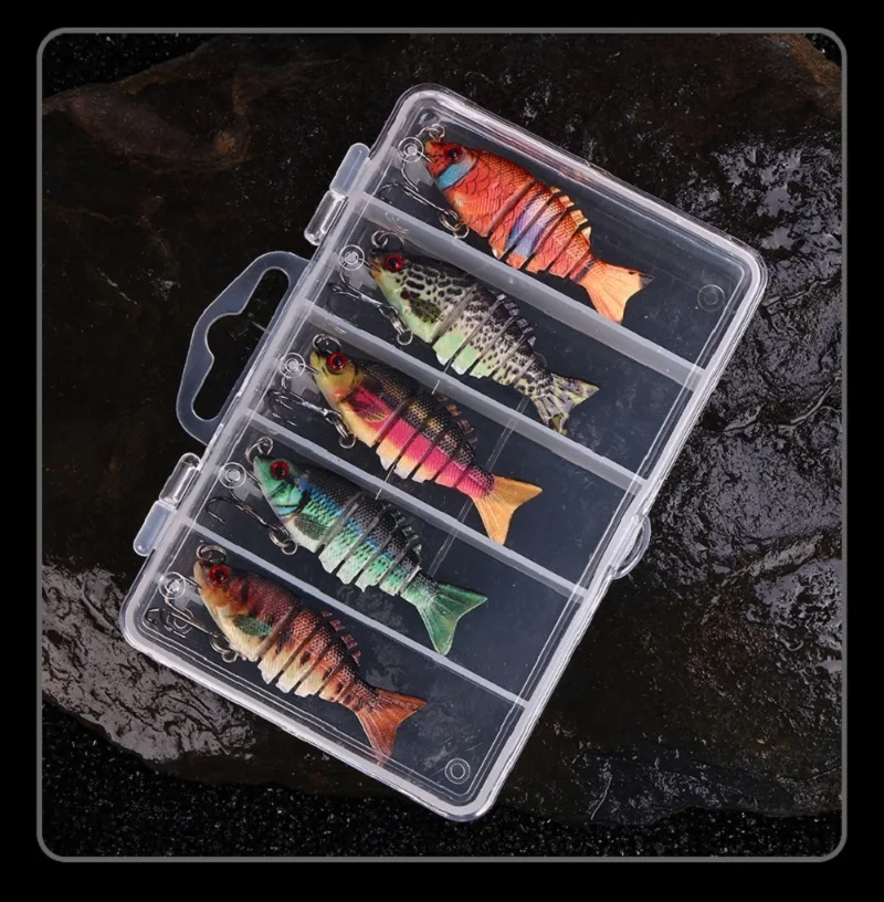 Wobblers swimbait de cebo duro multisección que se hunde - imagen 3