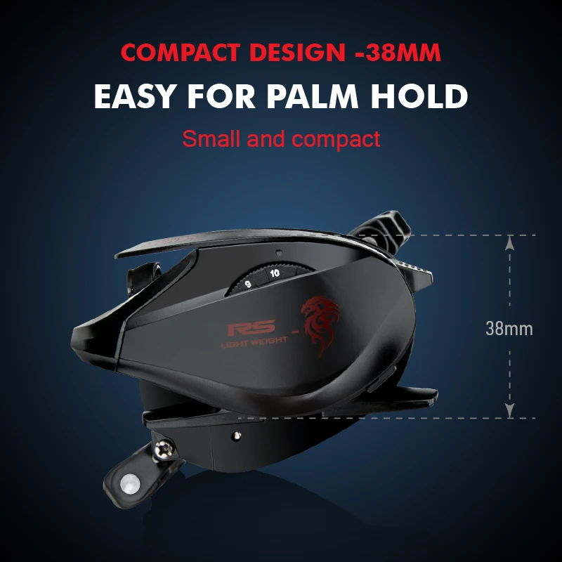 CEMREO nuevo carrete de pesca de fundición de cebo 7kg sistema de freno magnético de arrastre 7,0: 1 RS-B de pesca de carpa de lubina de cuerpo pequeño - imagen 4