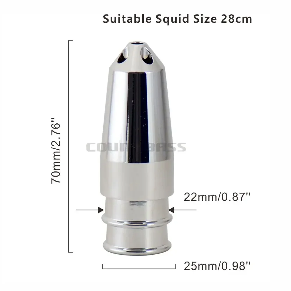 COUNTBASS-Cabeza de chorro de latón de 5,5 oz para agua de mar, señuelo de pesca de juego grande, Mahi Tuna Wahoo Marline Sailfish, señuelos Kinfish - imagen 3