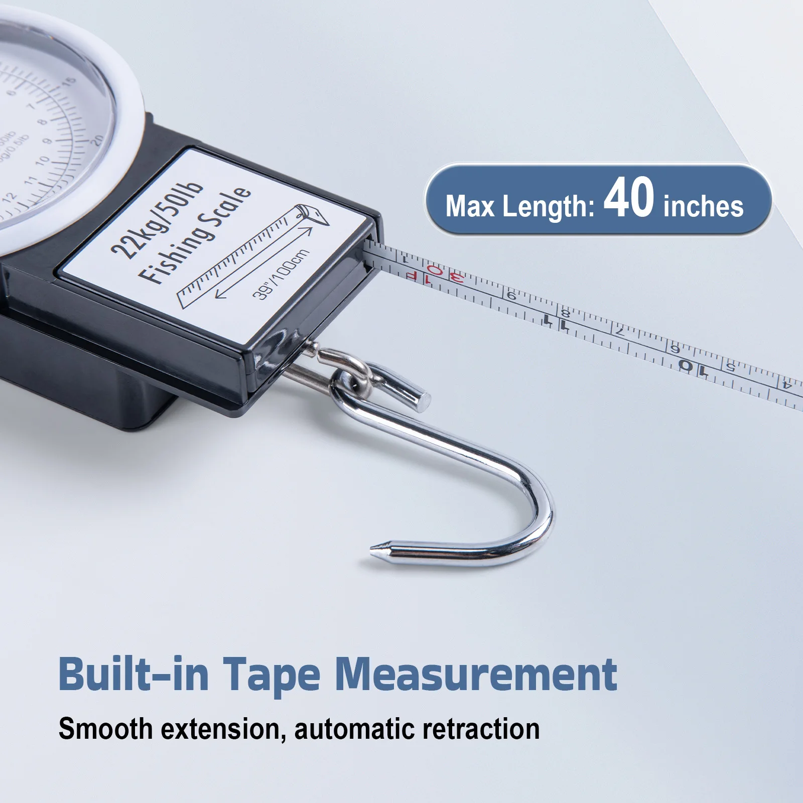 Herramienta de pesca Goture, báscula colgante mecánica para cocina y pesca de peces, báscula de peso portátil multiusos con esfera de mano - imagen 4