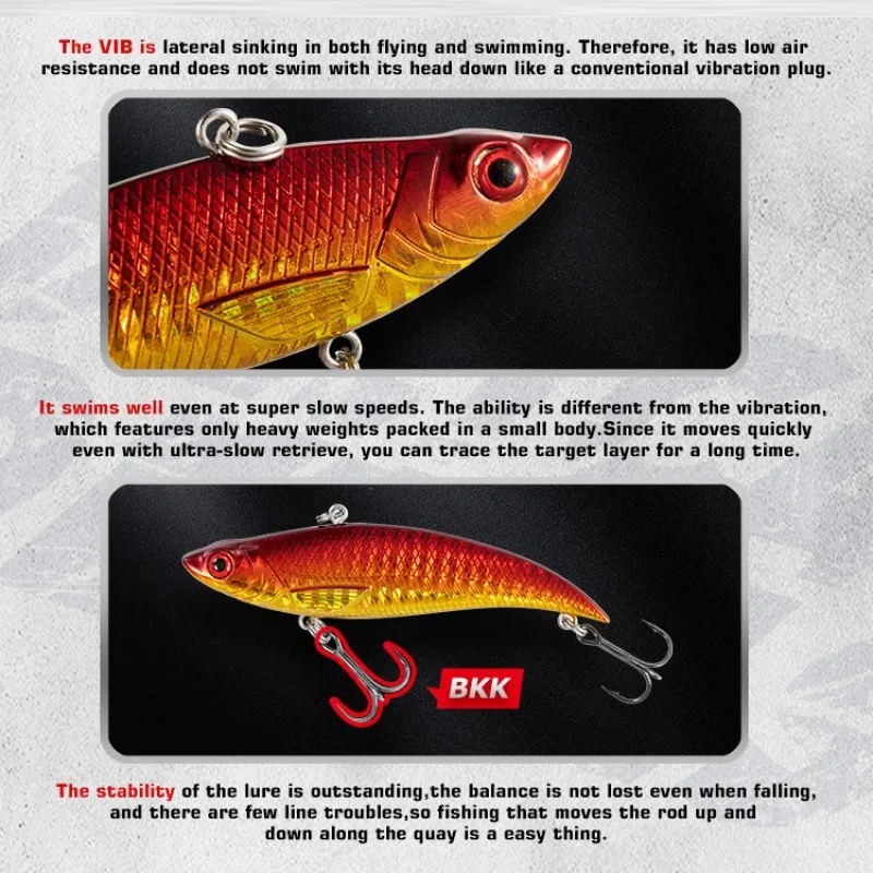 TSUYOKI Vika 90S Señuelos vib de pesca en hielo, cebo artificial que se hunde, vibración de invierno, lubina, Lucio, Smith Bay Blue 90HS, 90 mm, 18 g - imagen 4