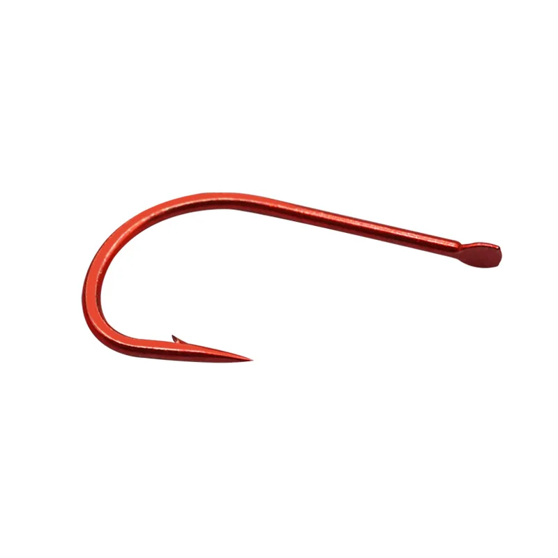 Anzuelos de Pesca de carpa, 10 cajas de anzuelos de púas sin púas, serie 1 #-10 #, anzuelo rojo de acero de alto carbono, accesorios de aparejos de Pesca - imagen 5