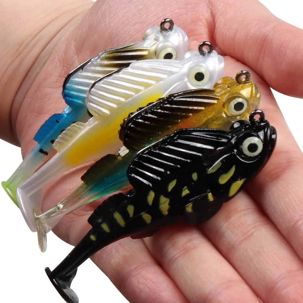 Cebo blando de 70mm/11,5g para pesca Jigging, señuelo de pesca Artificial, cuchara de goma, aparejos de lubina de mar - imagen 4