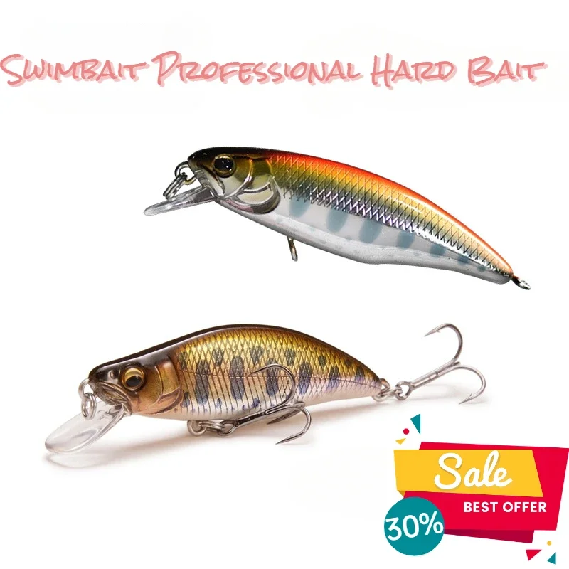52mm 4,5g Bass Pike Carkbait Wobblers Swimbait cebo duro profesional modelo hundimiento Minnow Señuelos de pesca Jerk cebo señuelo de pesca - imagen 3
