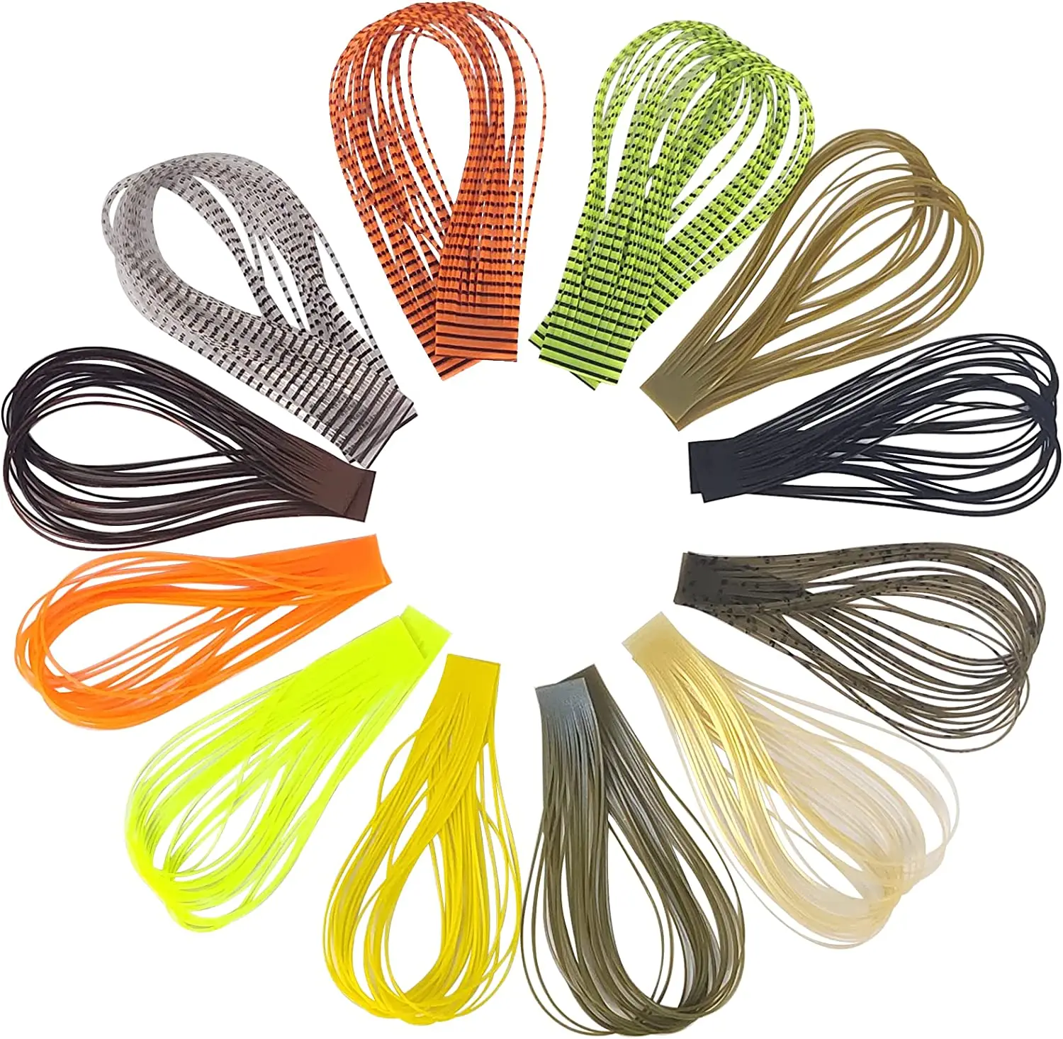 Eupheng-materiales para atar moscas, atado de moscas, piernas de goma de silicona, faldas de silicona, suministros para atar moscas, 12 colores - imagen 5