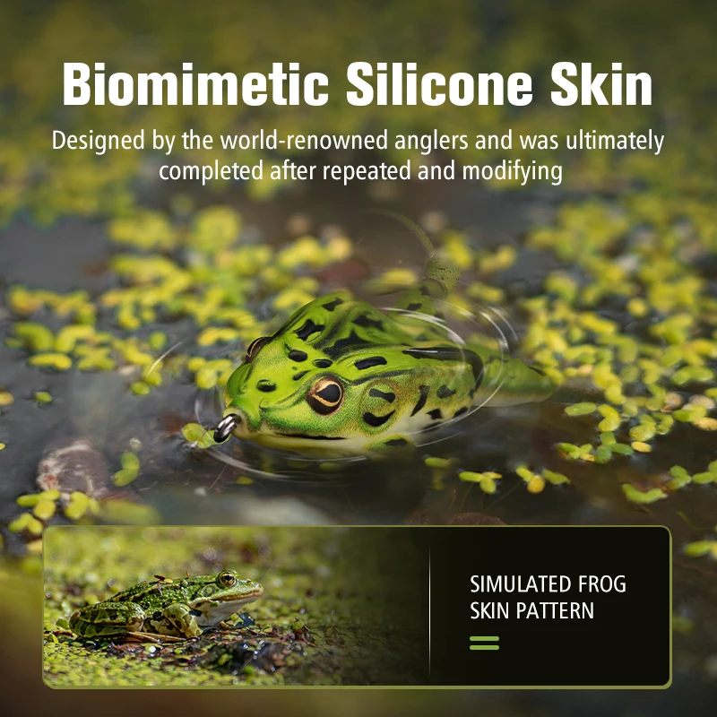Señuelo de pesca de rana Topwater, doble hélice, cebo suave de silicona, Wobbler Artificial articulado, superficie de agua dulce, Swimbait - imagen 3