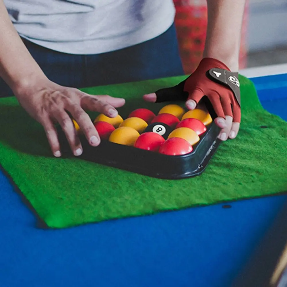 Guante de billar portátil para mano izquierda, antideslizante, transpirable, medio dedo, elástico, para billar, accesorios de Fitness - imagen 5