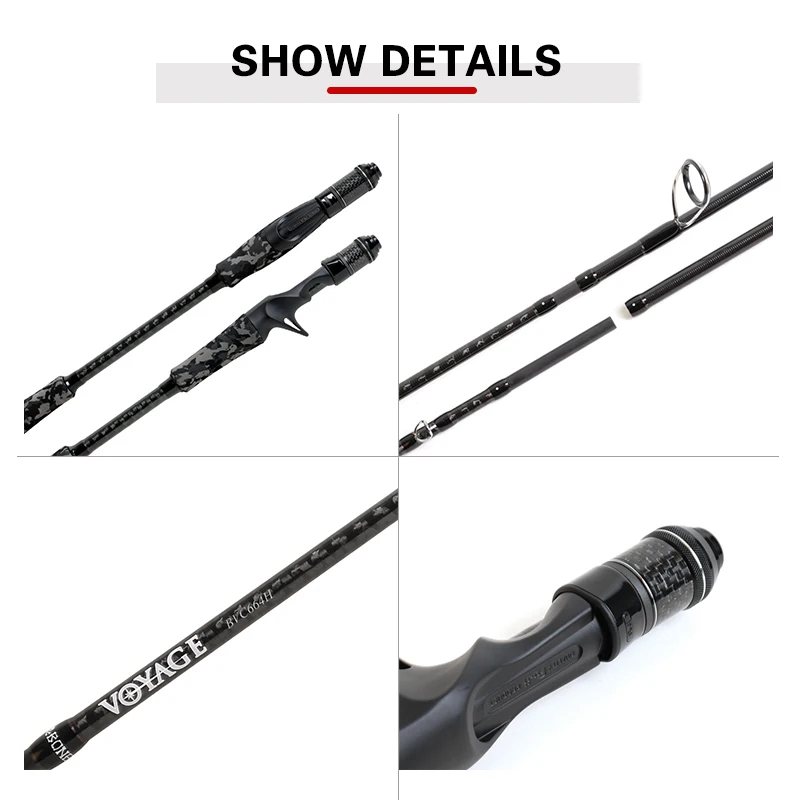 Bone Voyage-caña de pescar ligera de 4 piezas, 136G-212G, guía FUJI de fundición giratoria, caña portátil para pescador de viaje con bolsa - imagen 4