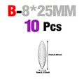 Silvery B-8x25mm